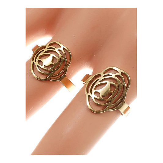 TR1614 - Stainless Steel Rose Ring