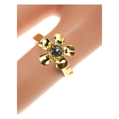 TR1626 - Stainless Steel Flower Ring