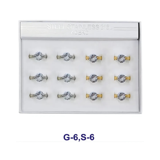 TR1627S - Stainless Steel Diamond Ring