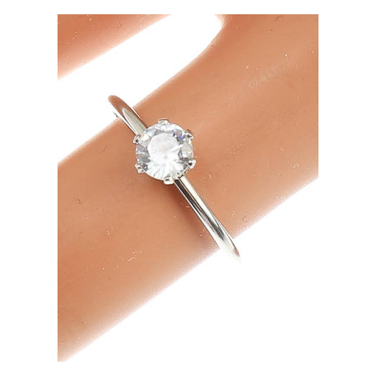 TR1667S - Stainless Steel Diamond Ring