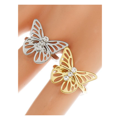 TR1713 - Stainless Steel Butterfly Ring