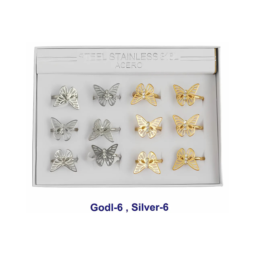 TR1713 - Stainless Steel Butterfly Ring