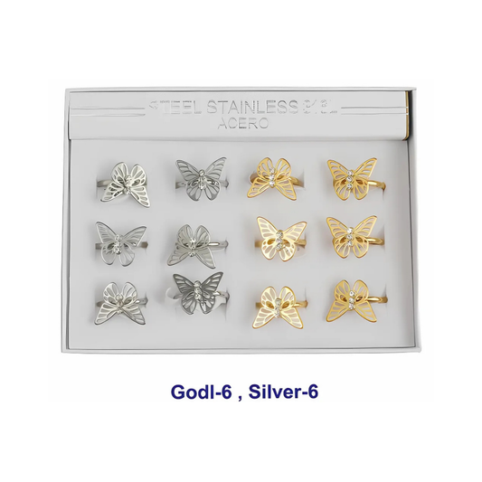 TR1713 - Stainless Steel Butterfly Ring