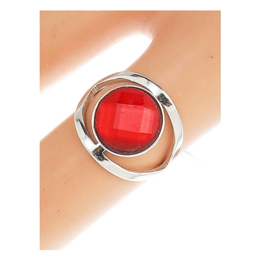 TR1737 - Stainless Steel Gemstone Ring