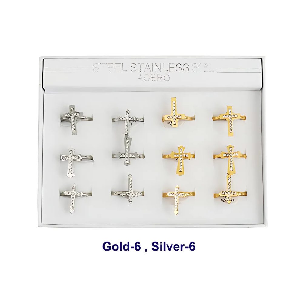 TR1757 - Stainless Steel Cross Ring