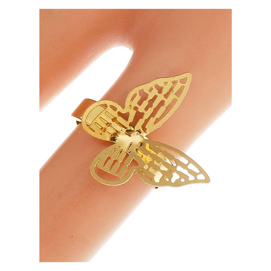 TR1765 - Stainless Steel Butterfly Cutout Ring