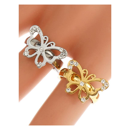 TR1769 - Stainless Steel Butterfly Ring