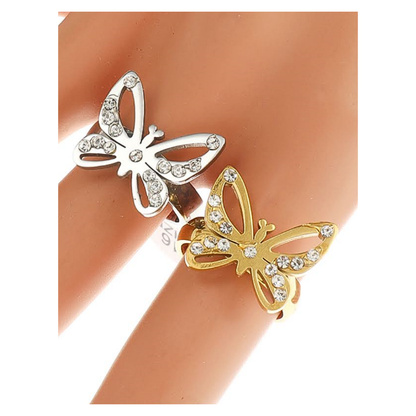 TR1770 - Stainless Steel Butterfly Ring