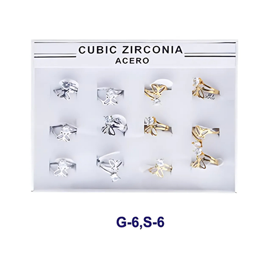 TR404 - Stainless Steel Butterfly Diamond Ring