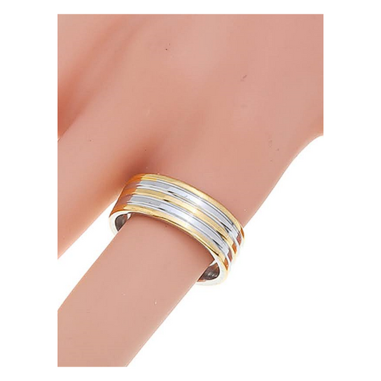 TR453 - Stainless Steel Two Tone Ring