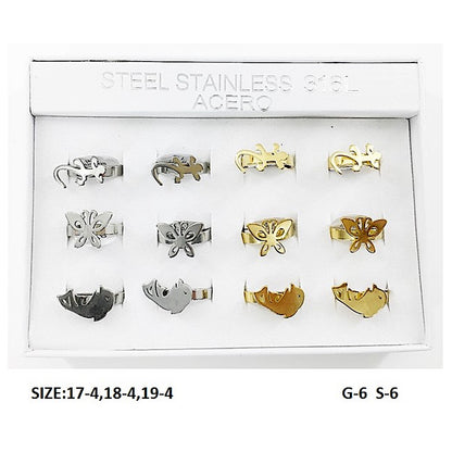 Stainless Steel Assorted Animal Ring