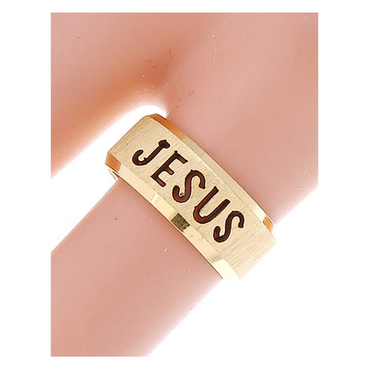 TR657 - Stainless Steel Jesus Ring