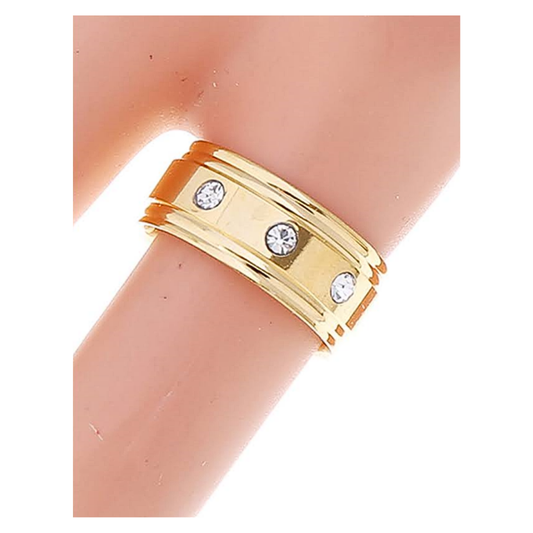 TR732 - Stainless Steel Diamond Ring