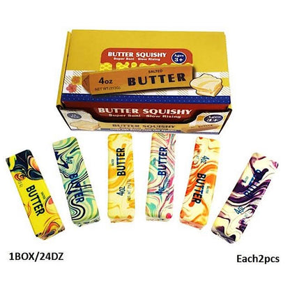 12 PCS Butter Stick Tie Dye Squish Slow Rise Squeeze Toy