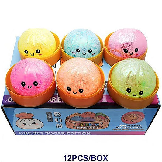 12 PCS Glitter Dumpling Squish Sensory Toy