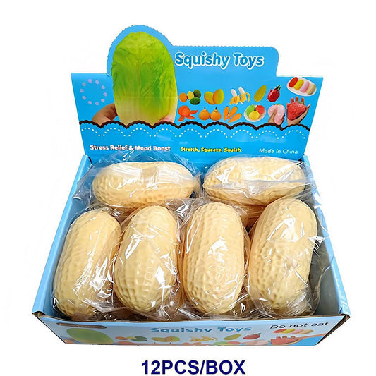 12 PCS Peanuts Decompression Squish Sensory Toy
