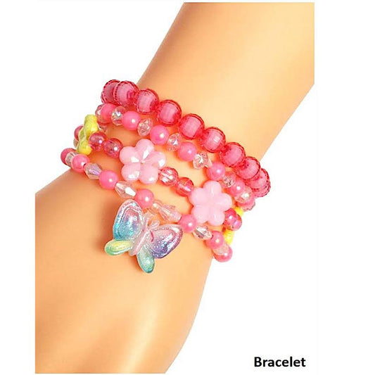 Butterfly Bead Stretch Bracelet Set