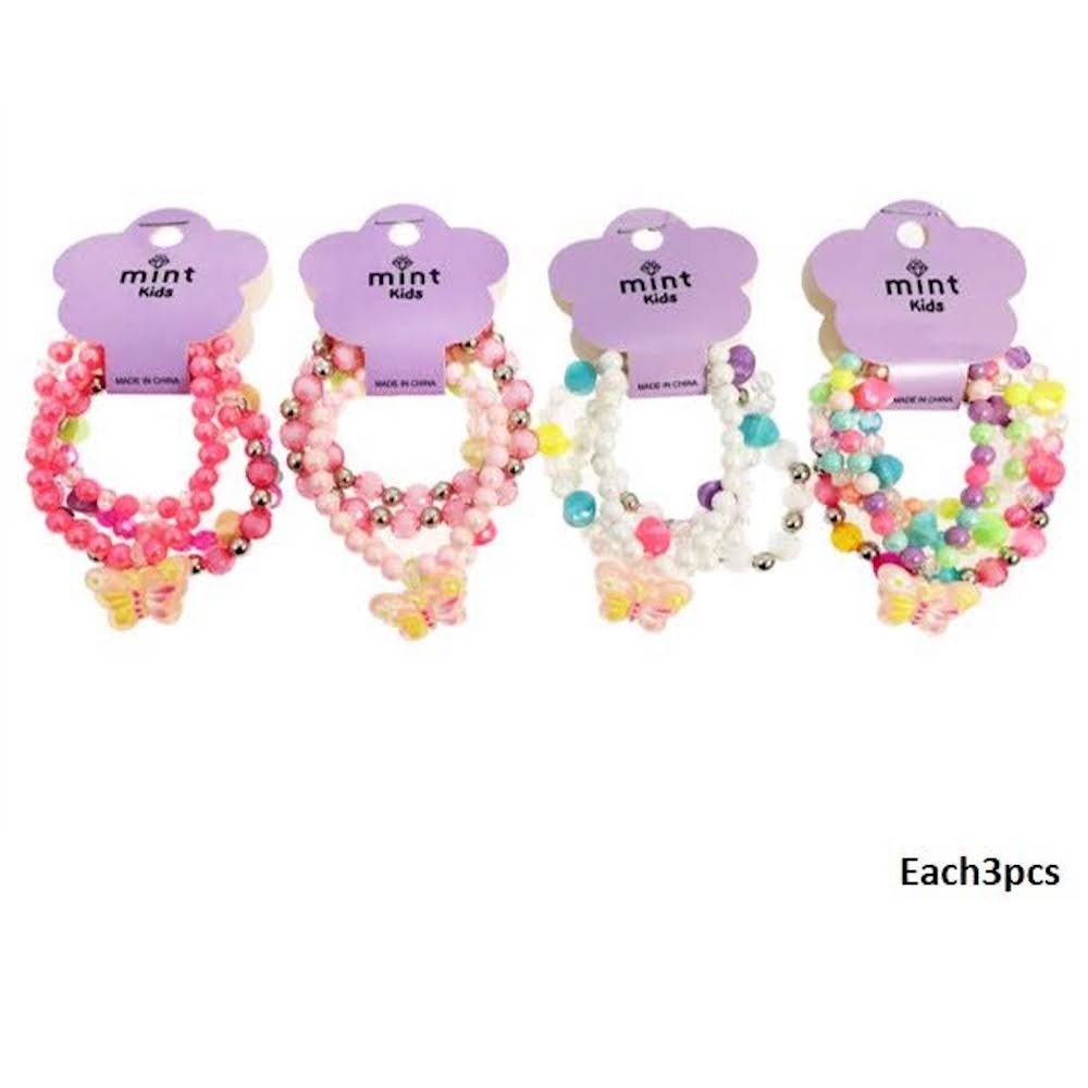 Butterfly Bead Stretch Bracelet Set