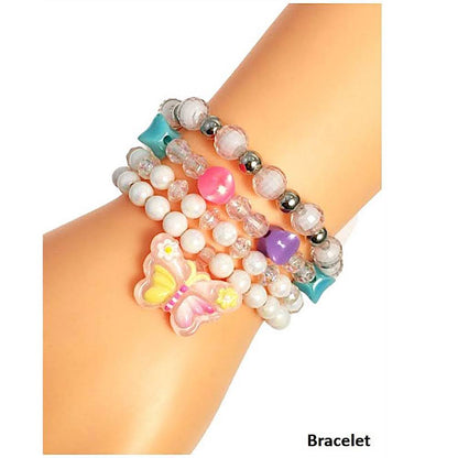 Butterfly Bead Stretch Bracelet Set