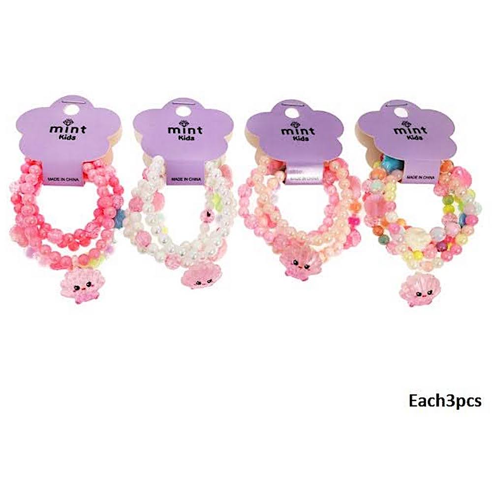 Cute Shell Bead Stretch Bracelet Set