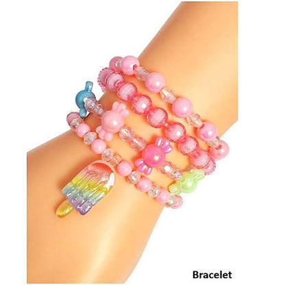 Popsicle Charm Bead Stretch Bracelet Set