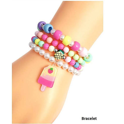 Popsicle Charm Bead Stretch Bracelet Set