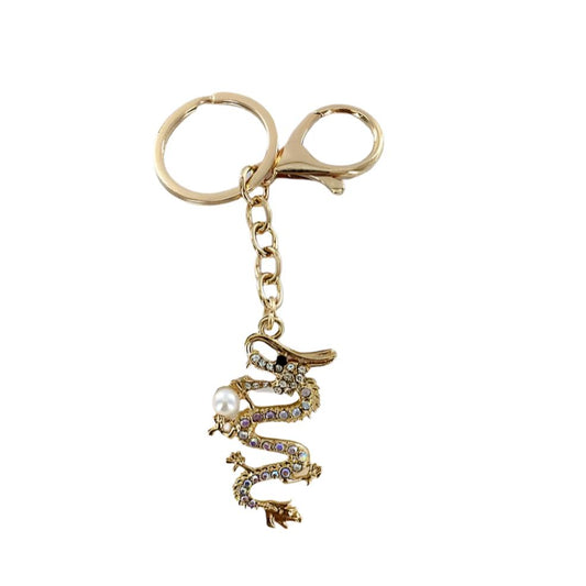 YK1029 - Rhinestone Dragon Keychain