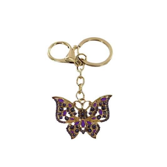 YK1047 - Rhinestone Butterfly Keychain