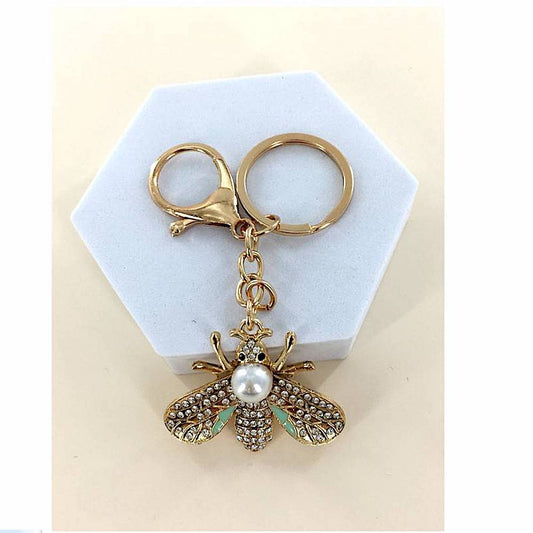 YK1055 - Rhinestone Bee Keychain