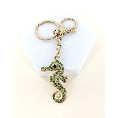 Rhinestone Seahorse Keychain