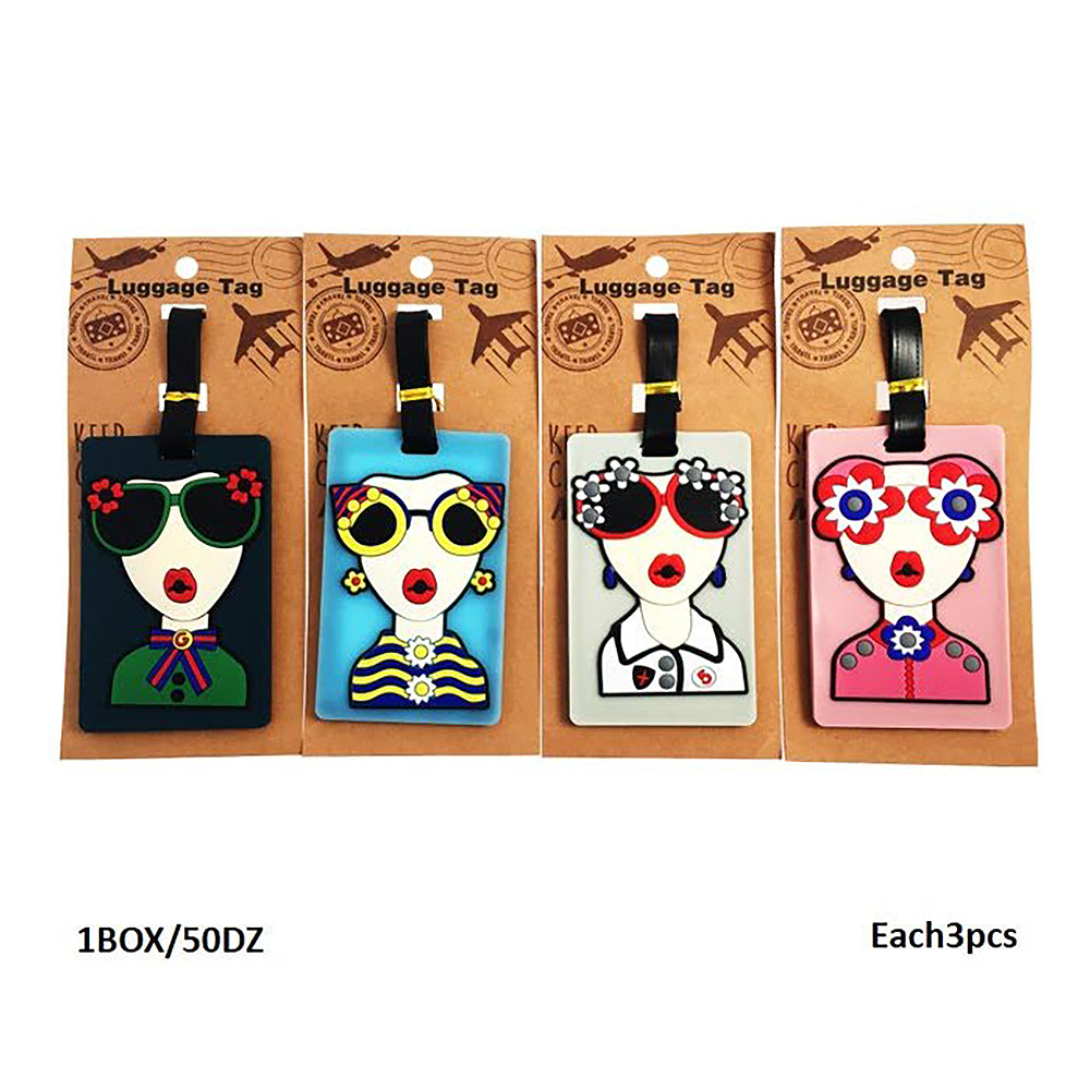 Sunglasses Fashion Girl Luggage Tags