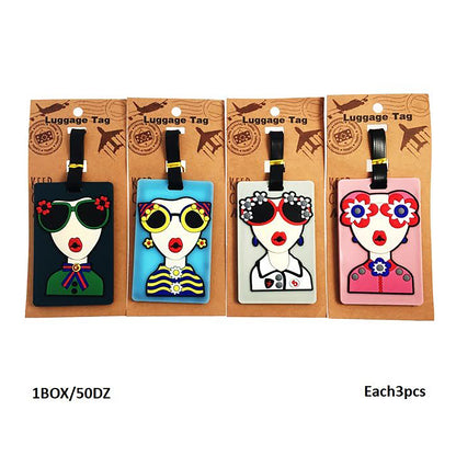 Sunglasses Fashion Girl Luggage Tags