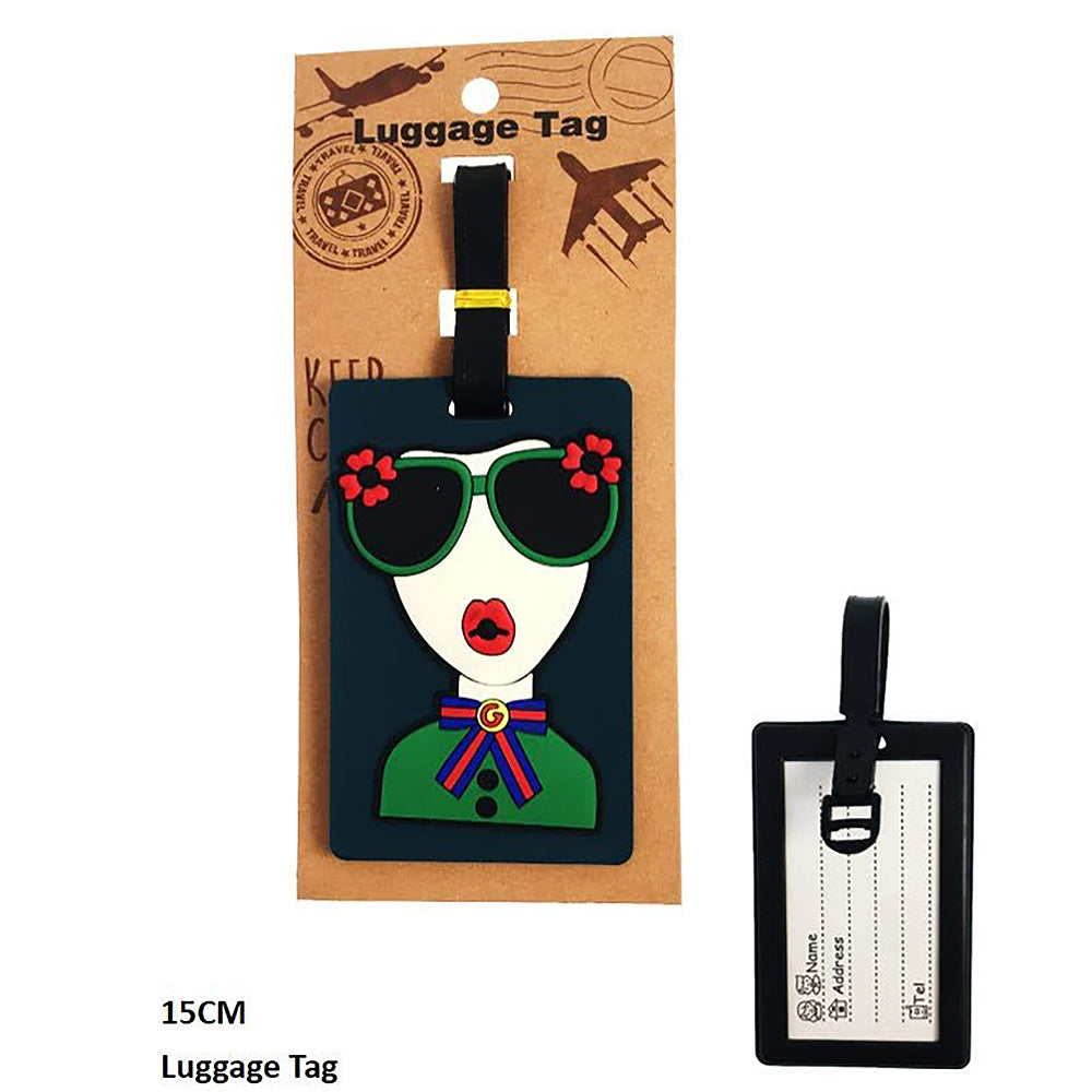 Sunglasses Fashion Girl Luggage Tags