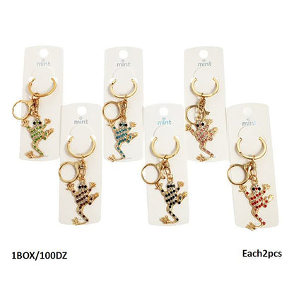 Rhinestone Frog Keychain
