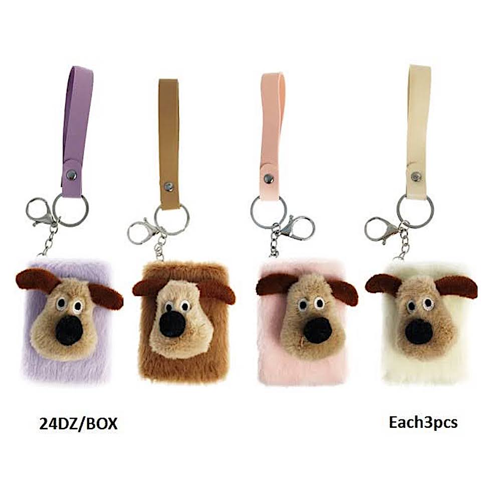 Dog Plush Foldable Mirror Keychain