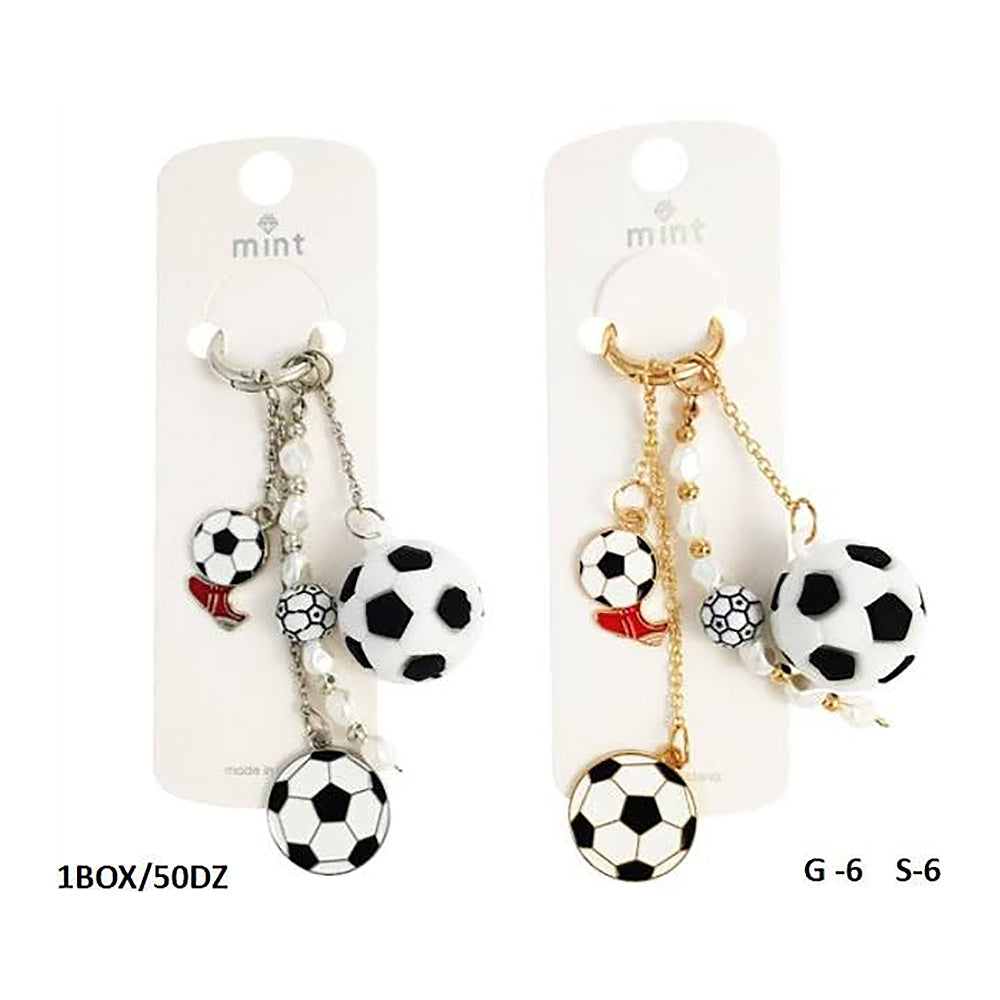 Soccer Ball Sports Charm Keychain