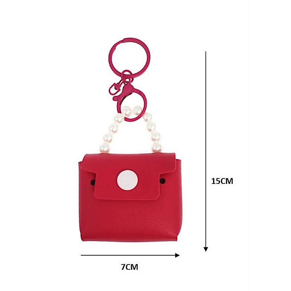 Mini Purse Pearl Strap Keychain