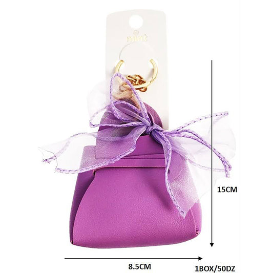 Mini Purse With Ribbon Keychain