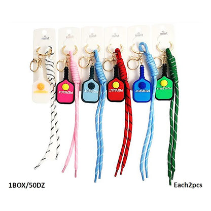 Pickleball Racket Sports Rope Keychain