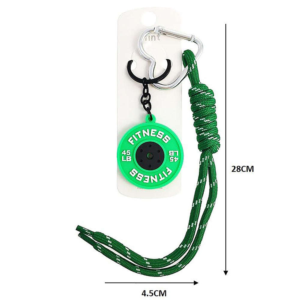 45 LB Weight Plate Sports Rope Keychain