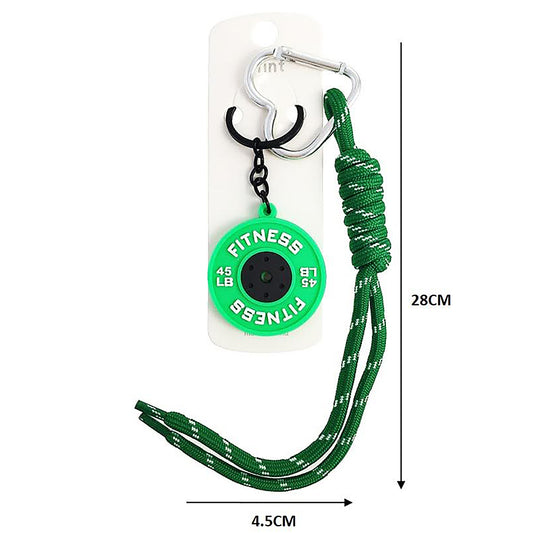 45 LB Weight Plate Sports Rope Keychain