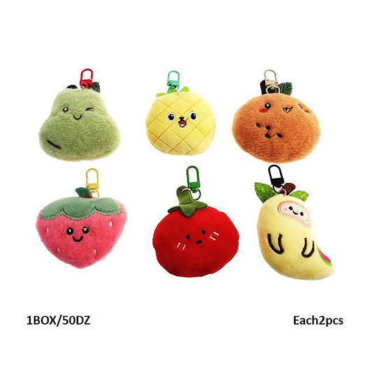 Assorted Fruits Plushie Keychain