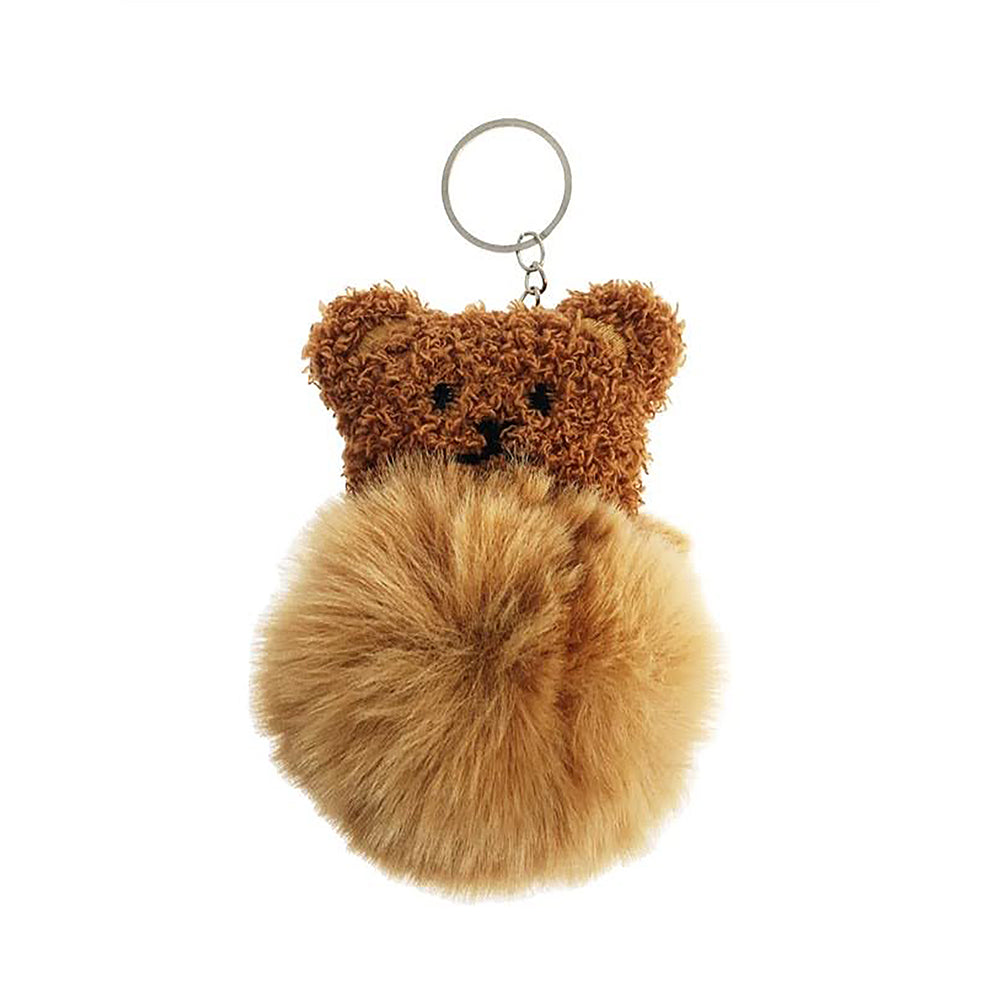 Assorted Animals Pom Pom Plushie Keychain