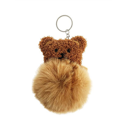 Assorted Animals Pom Pom Plushie Keychain