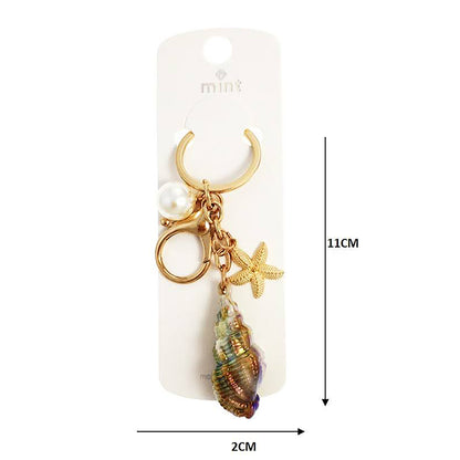 Spiral Shell Charm Keychain