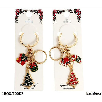 Enamel Christmas Charms Keychain