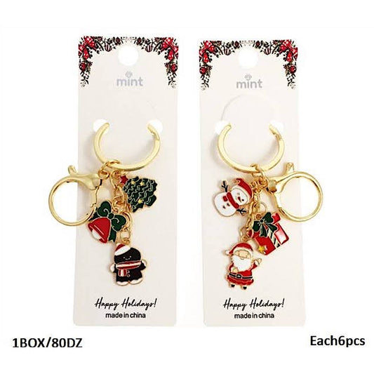 Enamel Christmas Charms Keychain