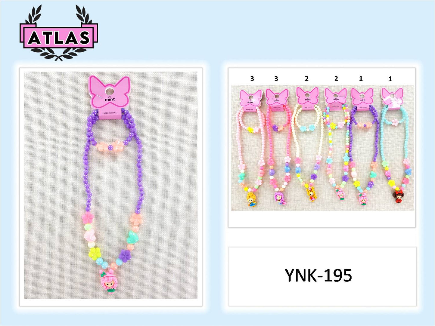 YNK195 - Doll Necklace & Bracelet Set