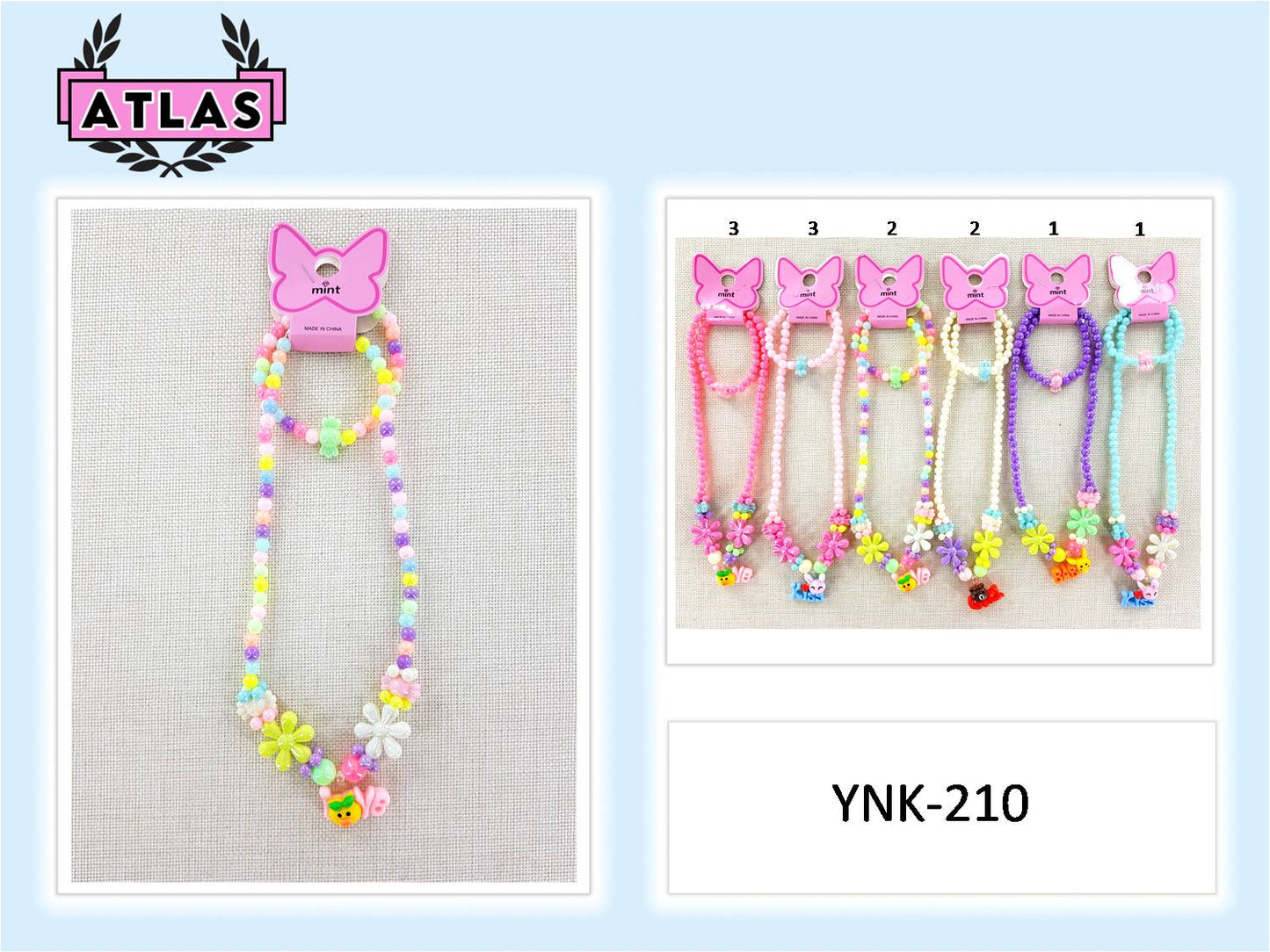 YNK210 - Cute Animal Necklace & Bracelet Set