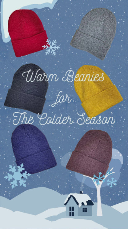 12 PCS Assorted Dark Beanies